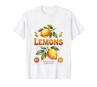 Lemons Picked At Peak Brightness Fresh Vintage Farmer Retro T-Shirt