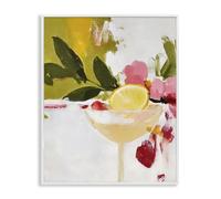 Lemons Still Life Abstract, 24 x 30 Inch Framed Gi Print | Stupell Industries · By Riley B · Perfect for kitchen or dining room · Coastal White frame · Made in USA
