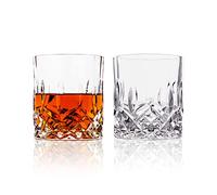 LEMONSODA Crystal Cut Old Fashioned Glass Sets - 10oz/12oz Ultra-Clear Premium Lead-Free Rocks Glass Tumbler For Drinking Bourbon, Scotch, Cognac, Cocktails (10oz, Set of 2)