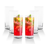 LEMONSODA Premium Highball 12oz/15oz Glass Sets - Elegant Tom Collins Glasses - Tall Water Drinking Glasses - Bar Glassware for Mojito, Whiskey, Cocktail (15oz, Set of 6)