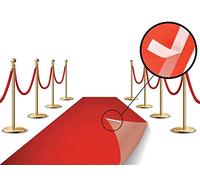 LEMONSODA Red Carpet Runner for Party, 3x50ft - Hollywood Red Carpet Roll Out for Special Event, Glamorous Movie Theme Party Decorations, 70GSM Runway Rug for Wedding, Aisle Runner for Prom
