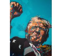 LEMONSODA Trump Assassination Fight Poster by Jon Moody Vertical 18" x 24" (Portrait) Wall Art For Living Room Decor UNFRAMED - Made in USA