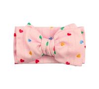 LemonSpace Handmade Baby Bow with Knotted Double Bows Stretchy Soft Cotton Comfortable Hair Accessories for Newborn Toddler Kids Ideal Gift for Valentine's Day