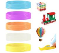 LEMONSTONE 3D Pen Filament 5 Colours, 1.75 mm Filament Refill Packs Each Colour 5 m, 3D Pen Accessories for Children, Glow in The Dark P ilaments for Low Temperature 3D Pen
