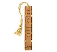 Lemony Snicket Quote Never Trust Anyone Who Has Not Brought A Book with Them Engraved Wooden Bookmark - Made in USA - Also Available with Personalization