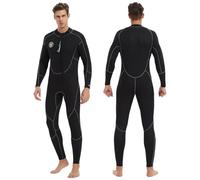 Lemorecn Men's Wetsuit 3mm, Front Zip Full Wetsuits for Men, Neoprene Thermal Swimsuit for Scuba Diving Surfing Snorkeling & Water Sports (UK3040-S)