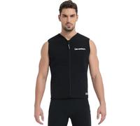 Lemorecn Wetsuit Top Men, 3mm Sleeveless Neoprene Wet Suit Tops Jacket Front Zip Diving Vest for Water Sports (UK2095-BLACK-S)