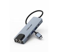 Lemorele 6-in-1 USB C Hub with 4K HDMI, Ethernet, 2 USB Ports, 100W PD Chargi...
