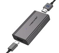 Lemorele HDMI to USB C Adapter, USB C to HDMI Adapter with 4K@60Hz Video, USB C Power Supply Port for Nreal Air, Rokid Air, Thunderbird AR, GRAWOOW, switch, steam deck, PS4, PS5, Xbox, display,etc