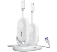 Lemorele HDMI Wireless Transmitter and Receiver with 2000mAh Battery Supports 8 TXs to 1 RX for Streaming File, Video from Laptop, PC, Camera to HDTV, Projector, 50M HDMI Transmission for Meeting Kit