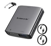 Lemorele USB C to AR Glasses Adapter, iPhone Lighting to Type-C Video Converter, Aluminum Case AR Glasses Adapter for Nreal Air, XREAL Air, Rokid Air, RayNeo AR, GRAWOOW, Monitor, Portable Display