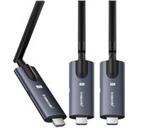 Lemorele Wireless HDMI Transmitter and Receiver, Deep Gray Aluminum Alloy | 5GHz up to 656ft, 1080P 60Hz, Plug and Play, TuTuPlay App Monitor, for Security, Streaming, Home Theater, PC & TV, 1TX+2RX