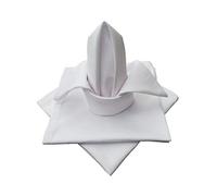 Lemos Home Cotton Fabric Napkin 45 x 45 cm Napkin Pack of 4 (White)
