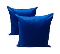 Lemos Home Decorative Cushion Cover Set of 2, 100% Cotton, Royal Blue, 45 x 45 cm, Perfect for Dining Room, Celebrations, Weddings