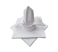 Lemos Home Fabric Napkin Table Cloth Set of 4 Made from 100% Cotton Collection Concept, Choice of Colours and Sizes (Fabric Napkin Set of 4-45 x 45 cm, White)