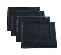 Lemos Home Placemats Set of 4 Denim Cotton 46 x 36 cm Blue Place Mat Premium Quality