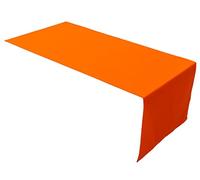 Lemos Home Table Runner Table Linen Made from 100% Cotton Collection Concept, Choice of Colours and Sizes (Table Runner - 45 x 150 cm, Orange)