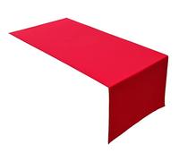 Lemos Home Table Runner Table Linen Made from 100% Cotton Collection Concept, Choice of Colours and Sizes (Table Runner - 45 x 150 cm, Red)