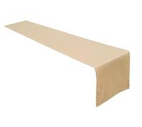 Lemos Home Table Runner Table Linen Made from 100% Cotton Collection Concept, Choice of Colours and Sizes (Table Runner - 40 x 200 cm, Camel)