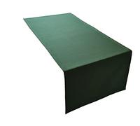 Lemos Home Table Runner Table Linen Made of 100% Cotton Collection Concept, Choice of Colours and Sizes (Table Runner - 45 x 120 cm, Olive Green)