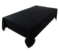 Lemos Home Tablecloth, Table Linen, 100% Cotton, Concept Collection, Choice of Colours and Sizes (Tablecloth - Round, Diameter 100 cm, Black)