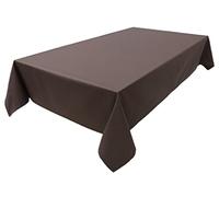 Lemos Home Tablecloth, Table Linen, 100% Cotton, Concept Collection, Choice of Colours and Sizes (Tablecloth - Oval 150 x 350 cm, Chocolate)
