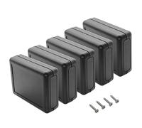 LeMotech 5 Pieces ABS Plastic Electrical Project Case Power Junction Box, Project Box Black 3.5 x 2.8 x 1.1 inch (90 x 70 x 28 mm)