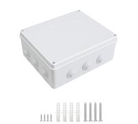 LeMotech ABS Plastic Dustproof Waterproof IP65 Junction Box Universal Electrical Project Enclosure White 11.8 x 9.8 x 4.7 inch (300 x 250 x 120 mm)