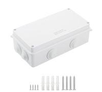 LeMotech ABS Plastic Dustproof Waterproof IP65 Junction Box Universal Electrical Project Enclosure White 7.9 x 3.9 x 2.8 inch (200 x 100 x 70 mm)