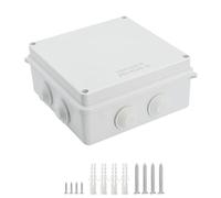 LeMotech ABS Plastic Dustproof Waterproof IP65 Junction Box Universal Electrical Project Housing White External Dimensions 150 x 150 x 70 mm (Pack of 1)