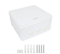LeMotech ABS Plastic Dustproof Waterproof IP65 Junction Box Universal Electrical Project Housing White External Dimensions 300 x 300 x 150 mm (Pack of 1)