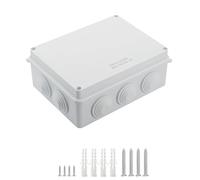 LeMotech ABS Plastic Dustproof Waterproof IP65 Junction Box Universal Electrical Project Housing White External Dimensions 200 x 155 x 80 mm (Pack of 1)