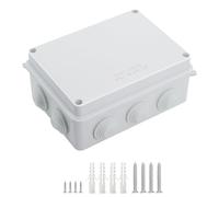 LeMotech ABS Plastic Dustproof Waterproof IP65 Junction Box Universal Electrical Project Housing White External Dimensions 150 x 110 x 70 mm (Pack of 1)