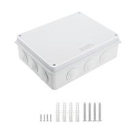 LeMotech ABS Plastic Dustproof Waterproof IP65 Junction Box Universal Electrical Project Housing White External Dimensions 255 x 200 x 80 mm (Pack of 1)