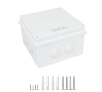 LeMotech ABS Plastic Dustproof Waterproof IP65 Junction Box Universal Electrical Project Housing White External Dimensions 150 x 150 x 100 mm (Pack of 1)