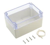 LeMotech ABS Plastic Junction Box Dustproof Waterproof IP65 Electrical Enclosure Box Universal Project Enclosure Grey with PC Transparent Clear Cover 6.3 x 4.3 x 3.5 inch(160 x110 x 90 mm)