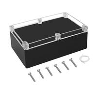 LeMotech Electrical Box Clear Cover Project Box IP65 Waterproof Junction Box ABS Plastic Case Universal Enclosure for Electronics, Black 9.0"x 5.9"x 3.1"(230x150x85mm)(Pack of 1)