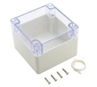 LeMotech IP65 Junction Box Made of ABS Plastic, Waterproof and Dustproof, with Transparent Transparent Lid, for Indoor/Outdoor Use (120 x 120 x 90 mm)