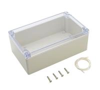 LeMotech IP65 Junction Box Made of ABS Plastic, Waterproof and Dustproof, with Transparent Transparent Lid, for Indoor/Outdoor Use (200 x 120 x 75 mm)
