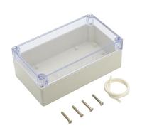 LeMotech IP65 Junction Box Made of ABS Plastic, Waterproof and Dustproof, with Transparent Transparent Lid, for Indoor/Outdoor Use (158 x 90 x 60 mm)