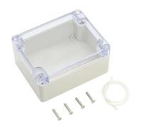LeMotech IP65 Junction Box Made of ABS Plastic, Waterproof and Dustproof, with Transparent Transparent Lid, for Indoor/Outdoor Use (115 x 90 x 55 mm)