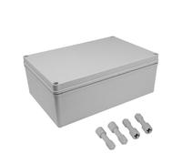 LeMotech IP67 Waterproof Junction Box, ABS Plastic Electric Box, Dustproof Housing for Electronics, Connection Boxes for DIY Projects, Grey, 300 x 200 x 105 mm