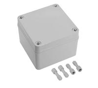 LeMotech IP67 Waterproof Junction Box, ABS Plastic Electrical Box, Dustproof Housing for Electronics, Junction Boxes for DIY Projects, Grey, 100 x 100 x 75 mm