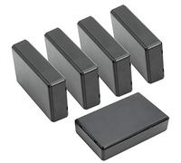 LeMotech Project Box, 5 Pieces ABS Electrical Box Small Junction Box for Electronics PCB Case,Electronic Hobby Box Black, Outside Size 3.6 x 2.3 x 0.9 inch (92 x 58 x 23 mm)