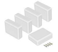 LeMotech Project Box 5 Pieces ABS Plastic Electrical Project Case Small Junction Box for Electronics White 3.54 x 2.75 x 1.10 inch (90 x 70 x 28 mm)