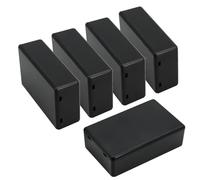 LeMotech Project Enclosure, 5 Pieces ABS Electrical Distribution Box Small Size, Electronics Craft Box Black, External Dimensions 72 x 42 x 23 mm