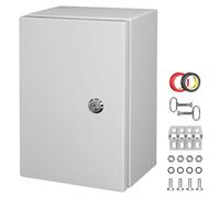 LeMotech Steel Control Cabinet, IP66 Waterproof and Dustproof Connection Box, Lockable Control Box, Electric Housing with Built-in Mounting Plate, Electric Box for Outdoor and Indoor Use, 300 x 200 x