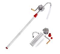 LEMOTO Oil Barrel Pump,Aluminum Alloy Rotary Hand Crank Oil Barrel Drum Pump for Petrol Diesel Fuel Garage Hand Drum Barrel Pump Tool