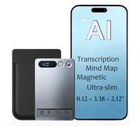 LemoVoz AI Voice Recorder with Text Transcription, AI Recorder and Transcriber, APP Control, AI Recording Device Note Taker for Lectures, Meetings, calls, Grey