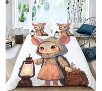 LEMRIXL Luxury Singlo Duvet Cover Set 53"x79" Cartoon Rabbit A8540 | Exquisite Microfiber Comforter, 135x200 cm, con 2 Pillow Cases, for Boys Girls Kids, Simple Yet Elegant, Zip Closure